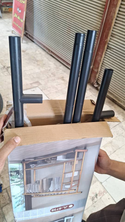 رگال دوبل چرخدار دوطبقه مدل jl8738 تحمل وزن ۱۰۰ کیلو گرم _ مشکی